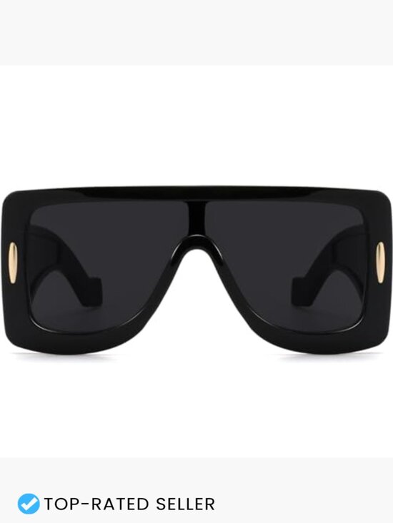 Oversized Flat Top Shield Sunglasses UV400 Non-Polarized Unisex main image 7